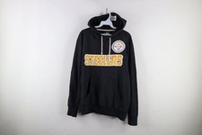 Vintage Mens Large Distressed Spell Out Pittsburgh Steelers Football Hoodie
