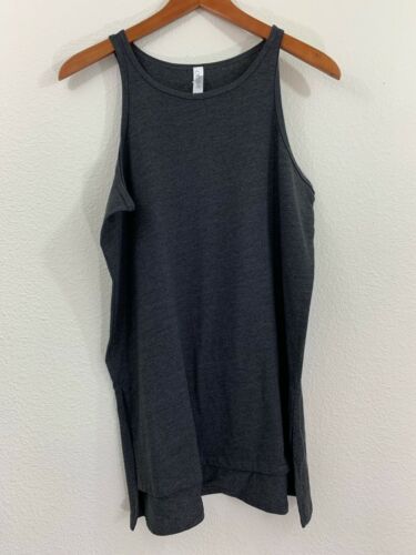 NWT Womens Size Small Clementine Gray Tank Top Flowy Side Slit Sleeveless Shirt