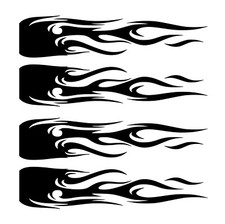 Flame Decal Set Tribal Graphic Body Car Truck Vinyl Sticker 6 - 60 - Any Color