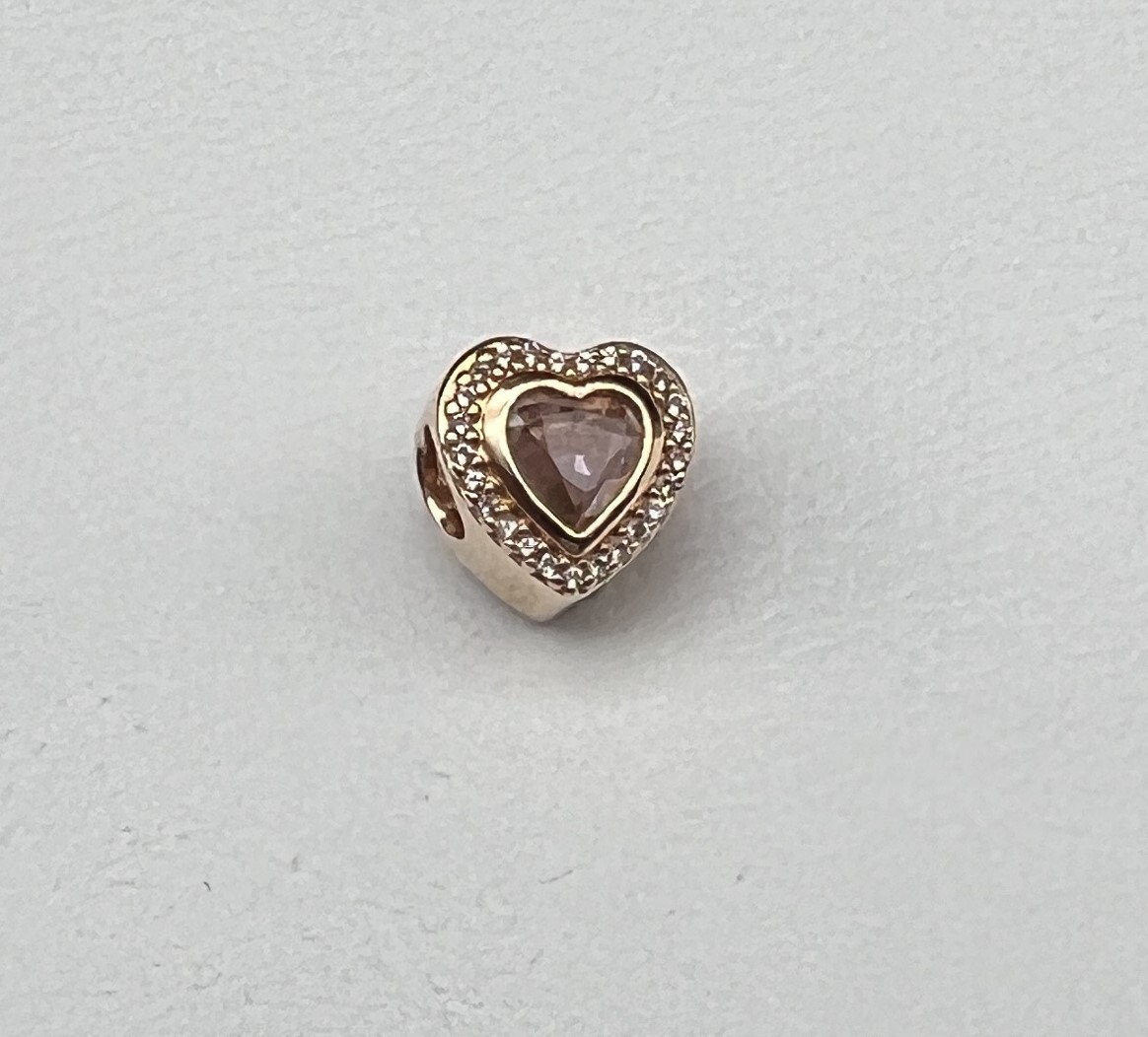 NEW Authentic Pandora Rose Sparkling Love Heart Charm 787608NPM