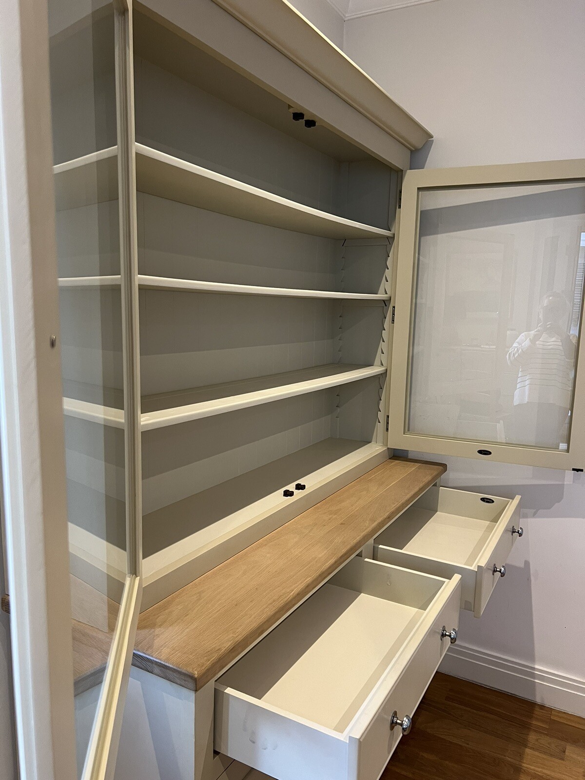 Neptune Chichester 5ft Glazed Rack Dresser with glass doors in