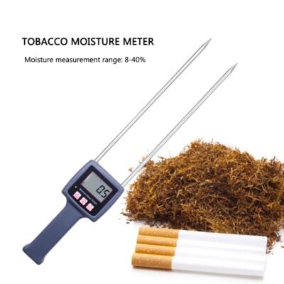 Water Content Tester Tobacco Moisture Meter Analyzer Testing Instrument 8  to 40%