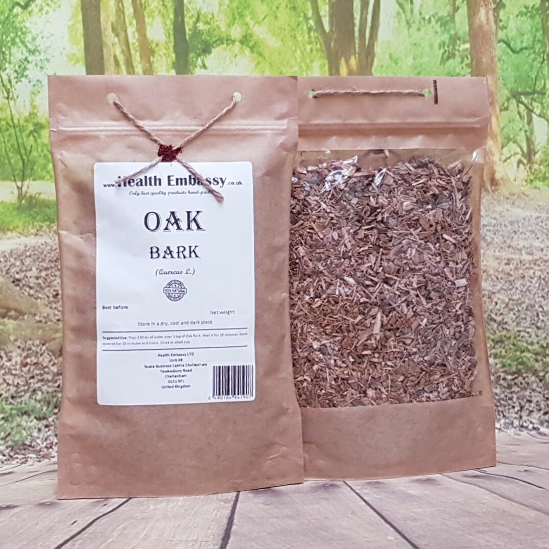 Oak Bark 100g ( Quercus L ) Health Embassy 100% Natural Dried Bark Oak Bark Tea
