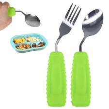 Adaptive Utensils Weight Tremors Parkinson Patients Left Hand Green 1 Set