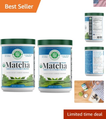Sustainable Organic Matcha Set (11oz x2) - Perfect for Recipes & Beverages