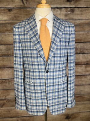 NWT Canali Cotton Linen Blazer Size 40 (50 EUR) bs77