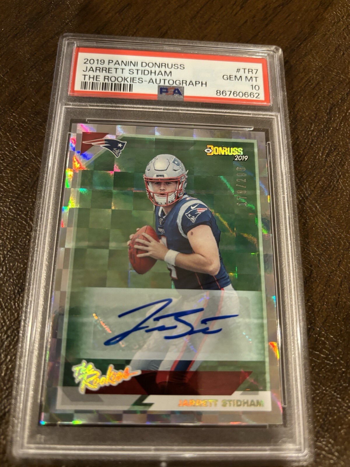 Jarrett Stidham Panini Donruss the Rookies #TR7 Autograph