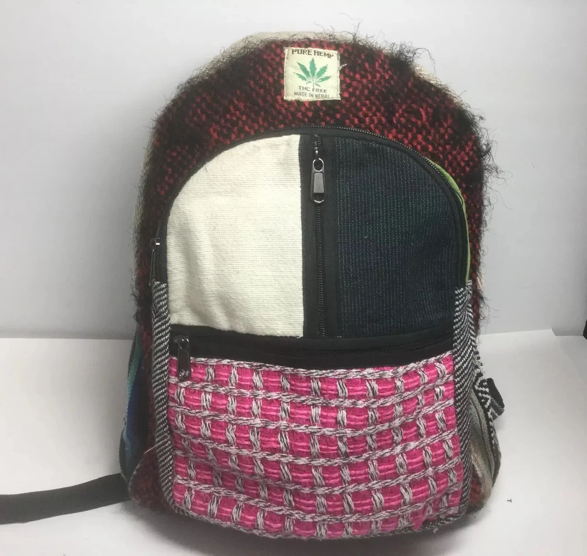 Himalayan 100 Pure Hemp THC Free Multi Color Backpack Made in
