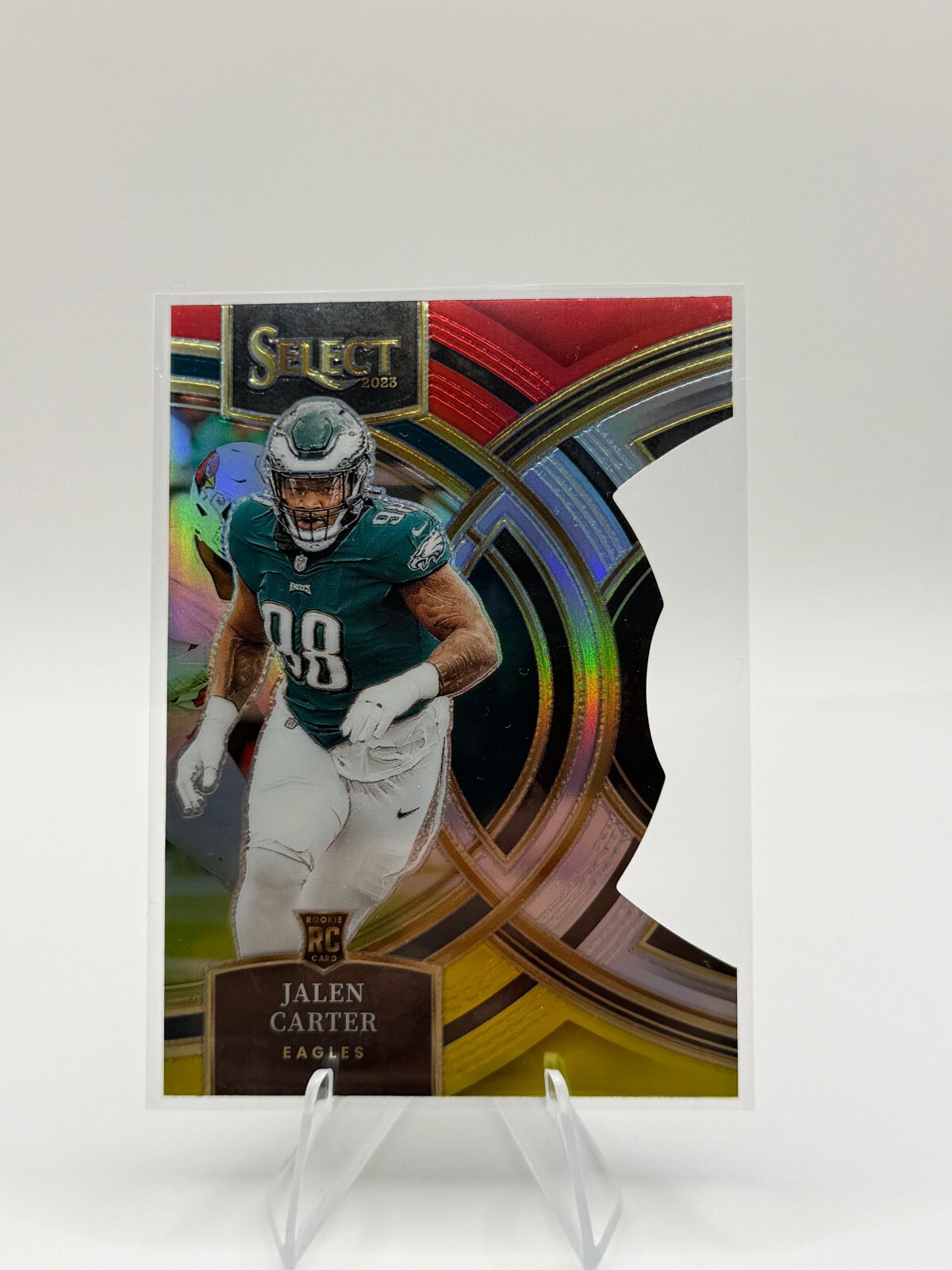 2023 Panini Select - Premier Level Jalen Carter #171 Silver Prizm Die-Cut (RC)