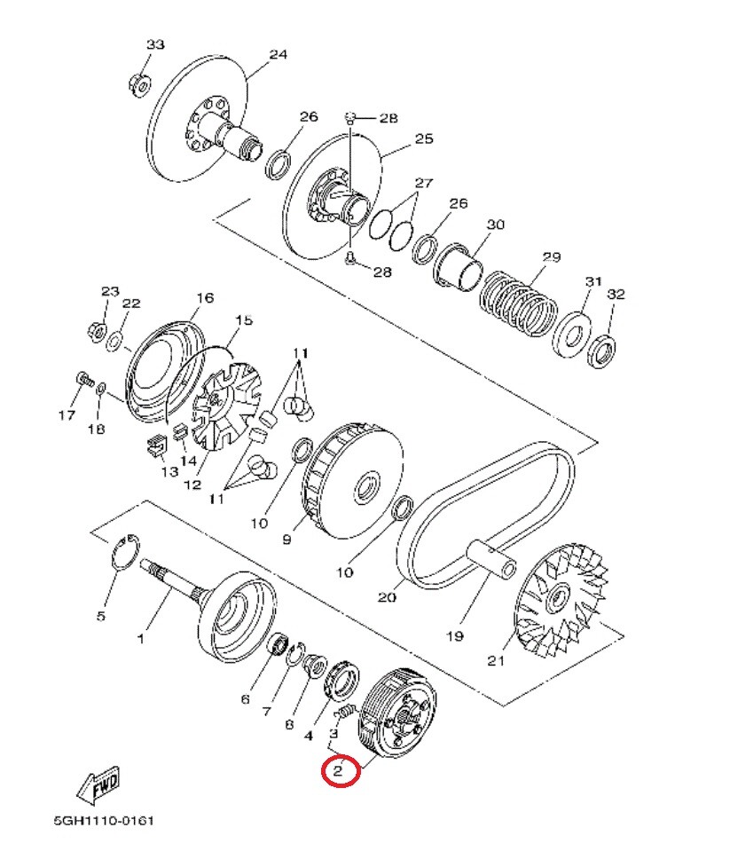 Yamaha Kodiak 450 2003 2006 Clutch Shoe Carrier Assy eBay