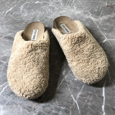 faux shearling clogs