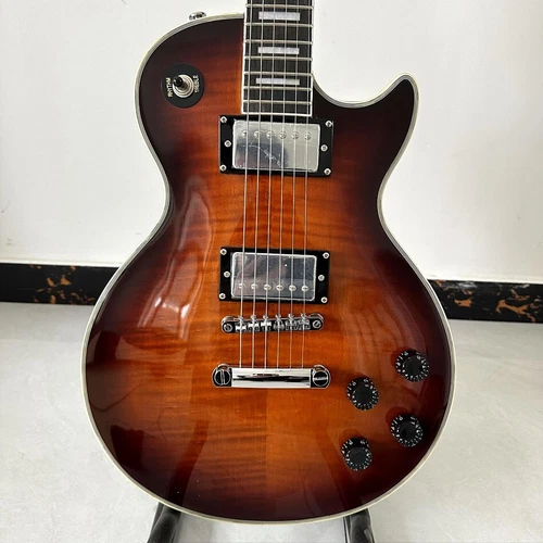 Ships from USA Rosewood Fretboard Black Circle Brown Custom Electric Guitar