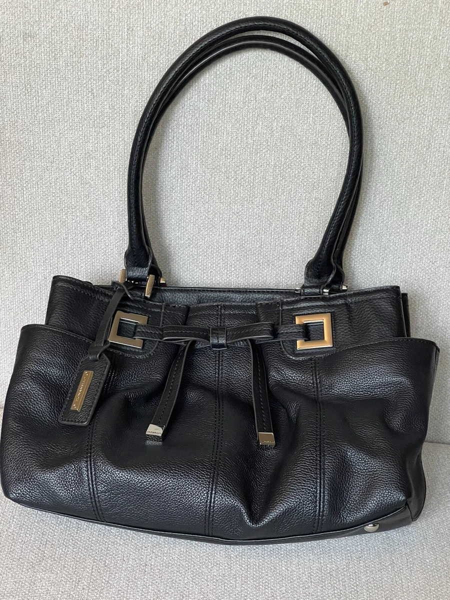 Small Black Leather Tignanello Handbag - Clearance Sale