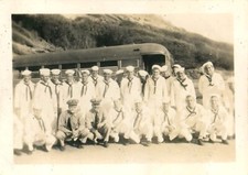 Vintage World War 2 Photo U.S. Navy Sailors, Officers WW11 1944 Snapshot