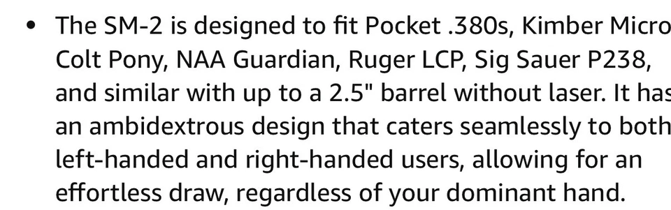Funda CrossFire Fusion The Pulse 2-2.5" Subcompacta Semiautomática Ambidiestra EE. UU. Foto 4 de 4