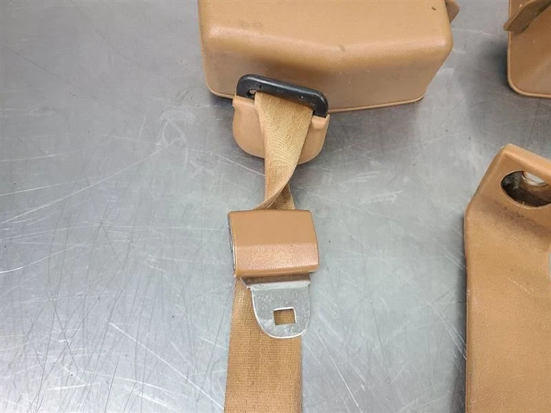 1981-91 Chevy/GMC Suburban 3rd Row Seat Belt Retractor Pair, Tan - OEM - Image 3 of 4