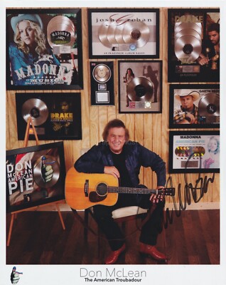 Don McLean HAND signed 8x10 Foto, Autogramm, American Pie, Vincent 