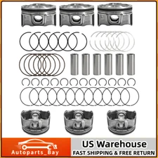 STD Engine Pistons & Piston Rings for 11-19 Hyundai Santa Fe Kia Sedona 3.3L V6