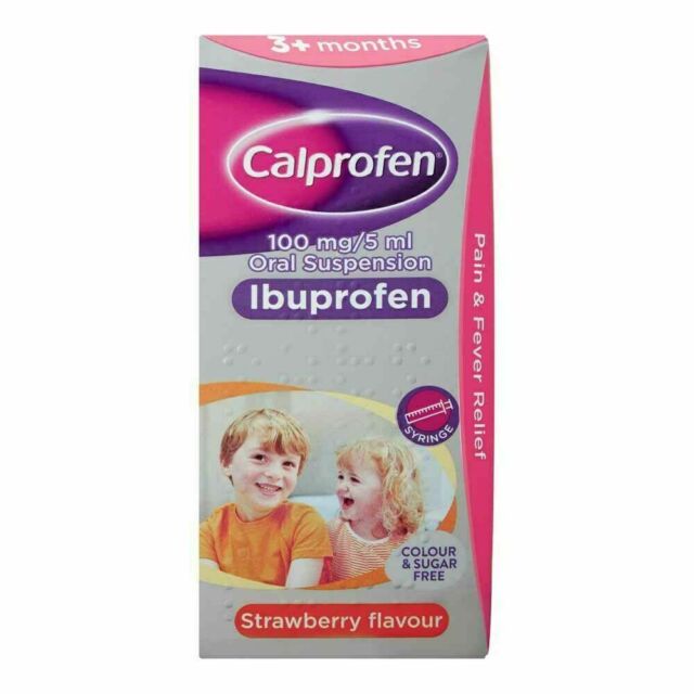 Calprofen Oral Suspension 100mg/5ml - 100ml Babies Children Pain Relief Flu Cold