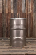 55 Gallon Stainless Steel Drum Barrel  Closed Top Used