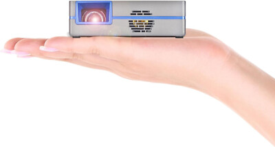 Short Throw Mini LED Projector AAXA SLC450 True 1080P Portable 4K Supp 5G WIFI