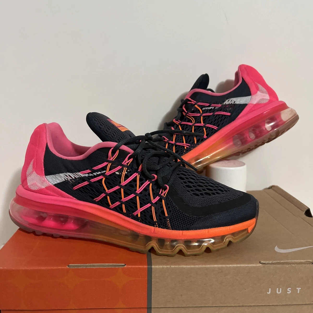 Mens Nike Air Max 2015 Running Shoes (Men’s 6.5 = Women’s 8) Nike Air Max 2015 Black White Men main image 2