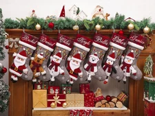 Personalized 3D Christmas Stockings, Custom Family Christmas Stockings, Holiday