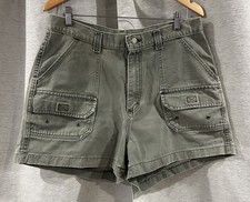 Vintage Riveted By LEE Cargo Hiking Shorts Green Outdoor