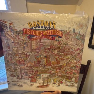Vintage White Mountain puzzle co Boston Historic Waterfront & North Unopened. 