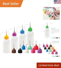 Precision Applicator Bottle 1 Oz. 4 Needle Tip Squeeze Bottles and 12 Tips fo...