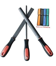 8" Wood Rasp File Set with Rubber Grip - Includes Hand Cut 8 inch Wood rasp