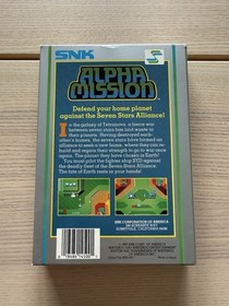 SNK Alpha Mission Complete CIB w/ Box Manual NES NTSC-U/C 1987