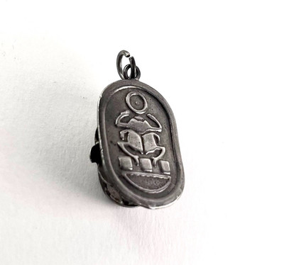 Vintage Skarabäus Anhänger Käfer altägyptisches Amulett