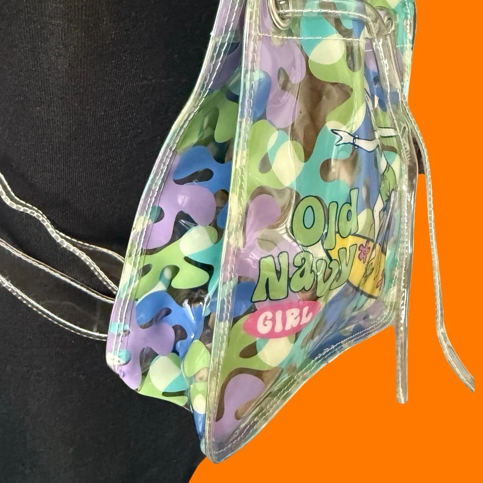 90's 00's vintage kawaii floral pvc mini backpack travel bag y2k festival - Image 2 of 4