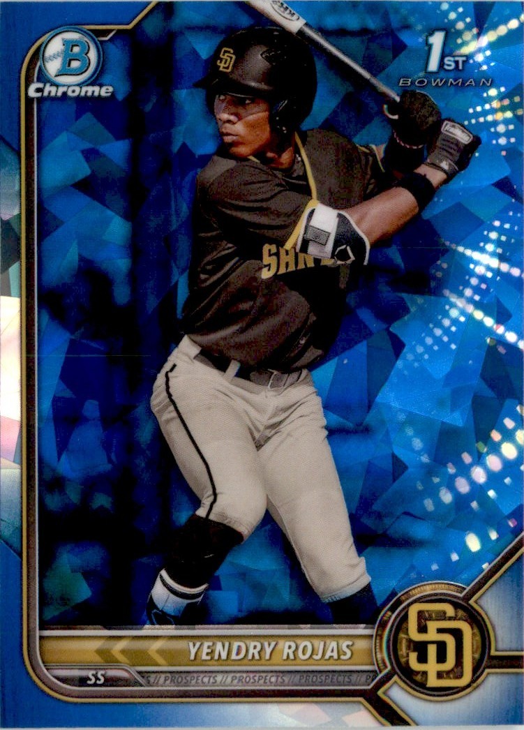 Yendry Rojas 2022 Bowman Chrome Prospects Sapphire RC #BCP-178 San Diego Padres