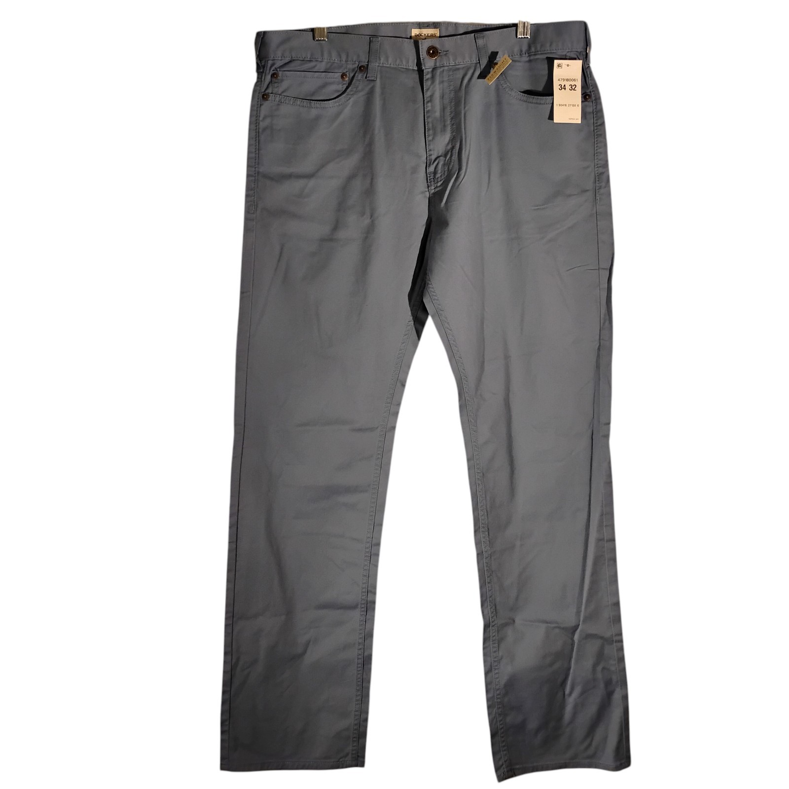 Dockers pants mens 34x32 blue chino straight leg jean cut st