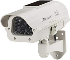 Solar Indoor/Outdoor Dummy Security Camera with LED D 4-Pack  15-CDM14-4C 