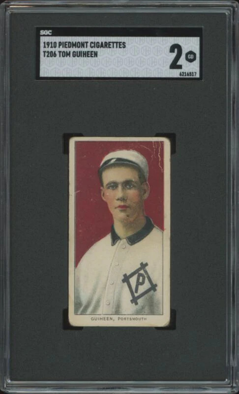1909 T206 TOM GUIHEEN NNO GOOD SL PIEDMONT 350 SGC 2 PORTSMOUTH TRUCKERS