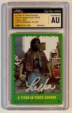 LOU FERRIGNO SIGNED HULK AUTO • CGC SIGNATURE SERIES CARD • HULK 1979 TOPPS #44