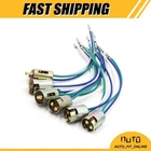 6pcs 1157 LED Light Bulb Brake Lamp Extension Wire Socket Holder Connector Metal