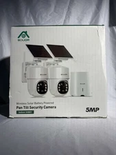 SOLIOM- 5MP Security Cameras Wireless Outdoor No Subscription,2-Cam Pack