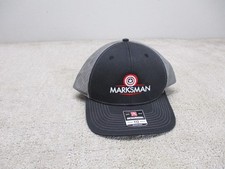 RICHARDSON Original 112 Trucker Hat Cap Snap Back MARKSMAN Graphic Gray  Black
