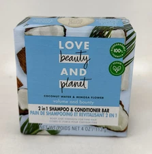 Love Beauty And Planet 4oz Volume & Bounty 2 in 1 Shampoo & Conditioner Bar 
