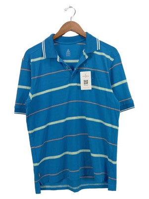 Odlo Herren Poloshirt gestreift Blau Gr. L Sportlich Kurzarm