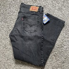 Levis 511 Slim Fit Stretch Denim Jeans Mens 34x32 34x30 Black 5 Pocket Stretch