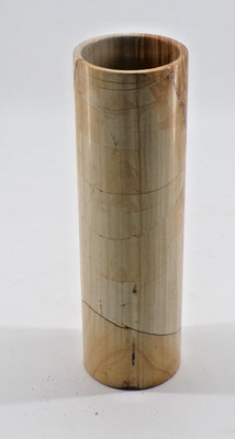 Vintage Mid Century um 1970 Onyx Marmor Vase - Naturstein Zylinder Dekor