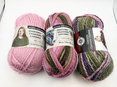 Mixed Lot of 3 Loops & Threads Charisma Acrylic Bulky 'Pinks' 109yd