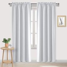 DWCN White Thermal Insulated Curtains 70"x84" - Energy Saving, Noise Reducing
