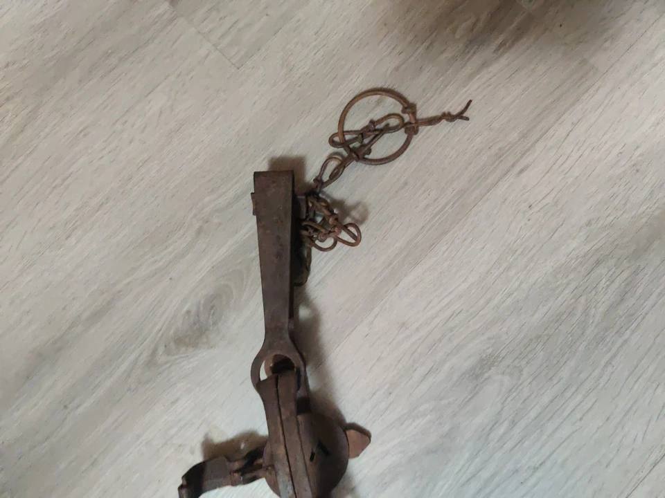 Vintage Victor All Steel No 3 Double Long Spring Trap Trapping - Image 4 of 4