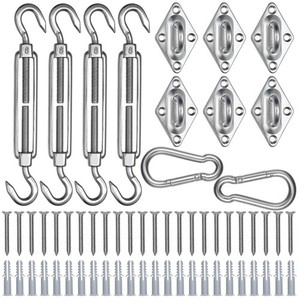 Sun Shade Sail Triangle Stainless Steel hardware installation kit 6inch 2 pack